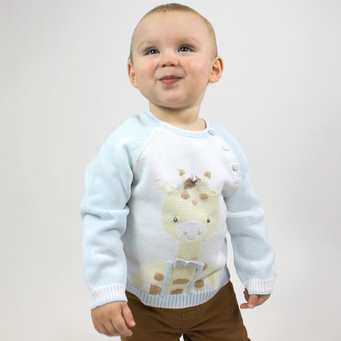 PA Boys George the Giraffe Face Knit Sweater
