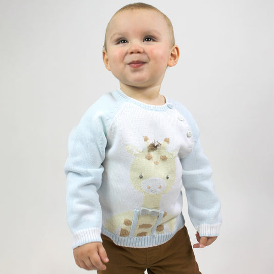 PA Boys George the Giraffe Face Knit Sweater