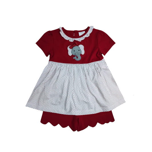 ISHTEX Girl's Alabama Elephant Short Set