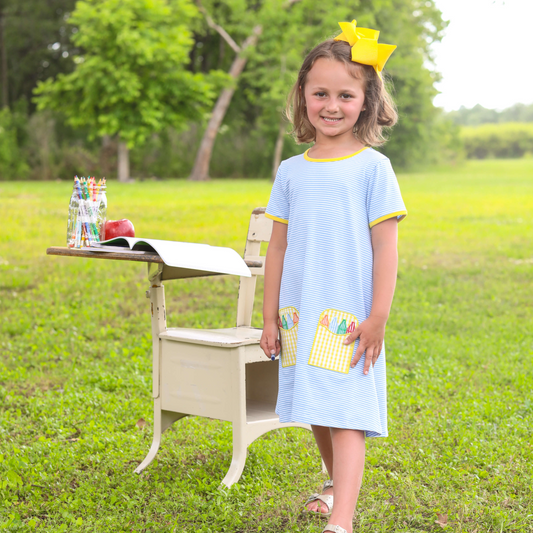 JB Crayon Pocket Applique Dress