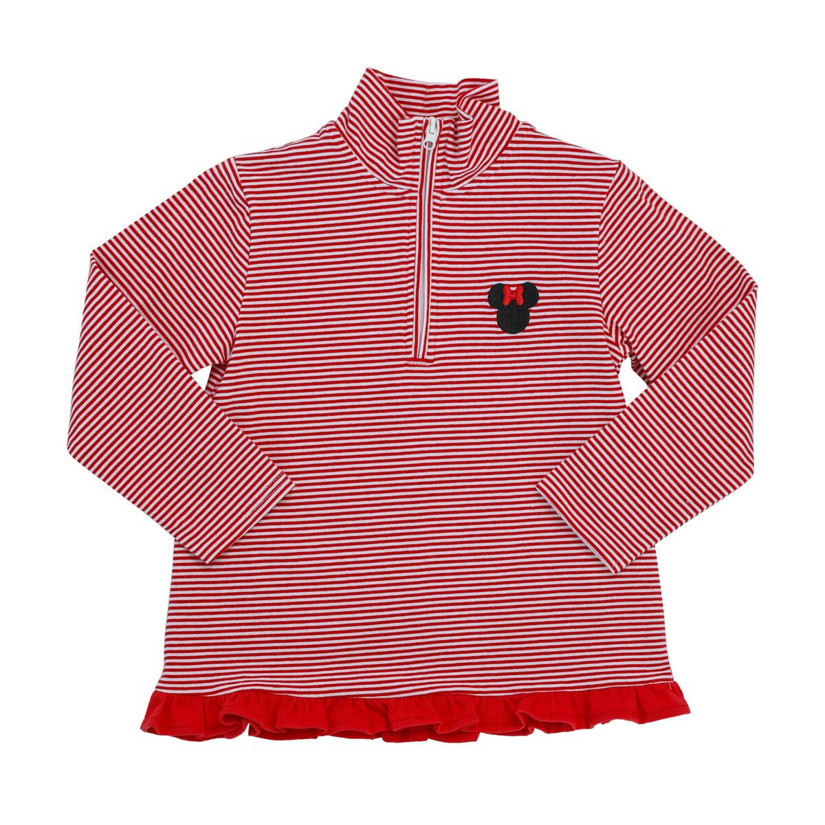 Itsy Bitsy Girls 1/4 Zip Red Mouse Pullover