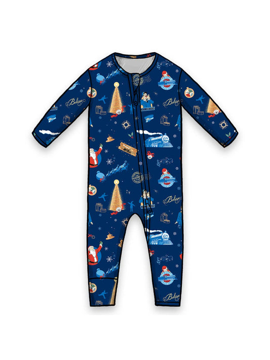 Polar Express Bamboo Convertible Footie