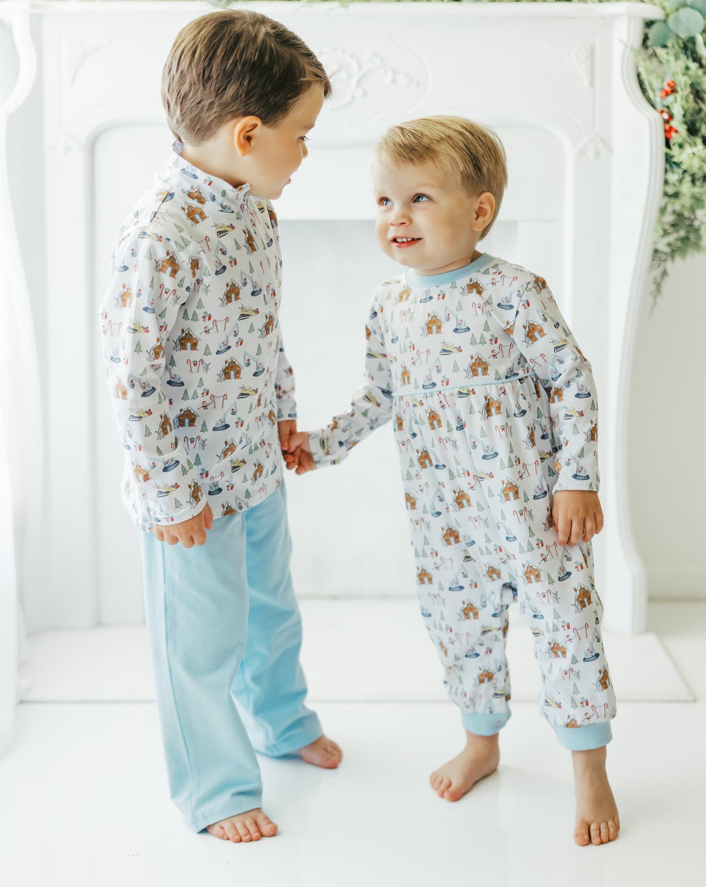 JB Boys Constructing Christmas Romper