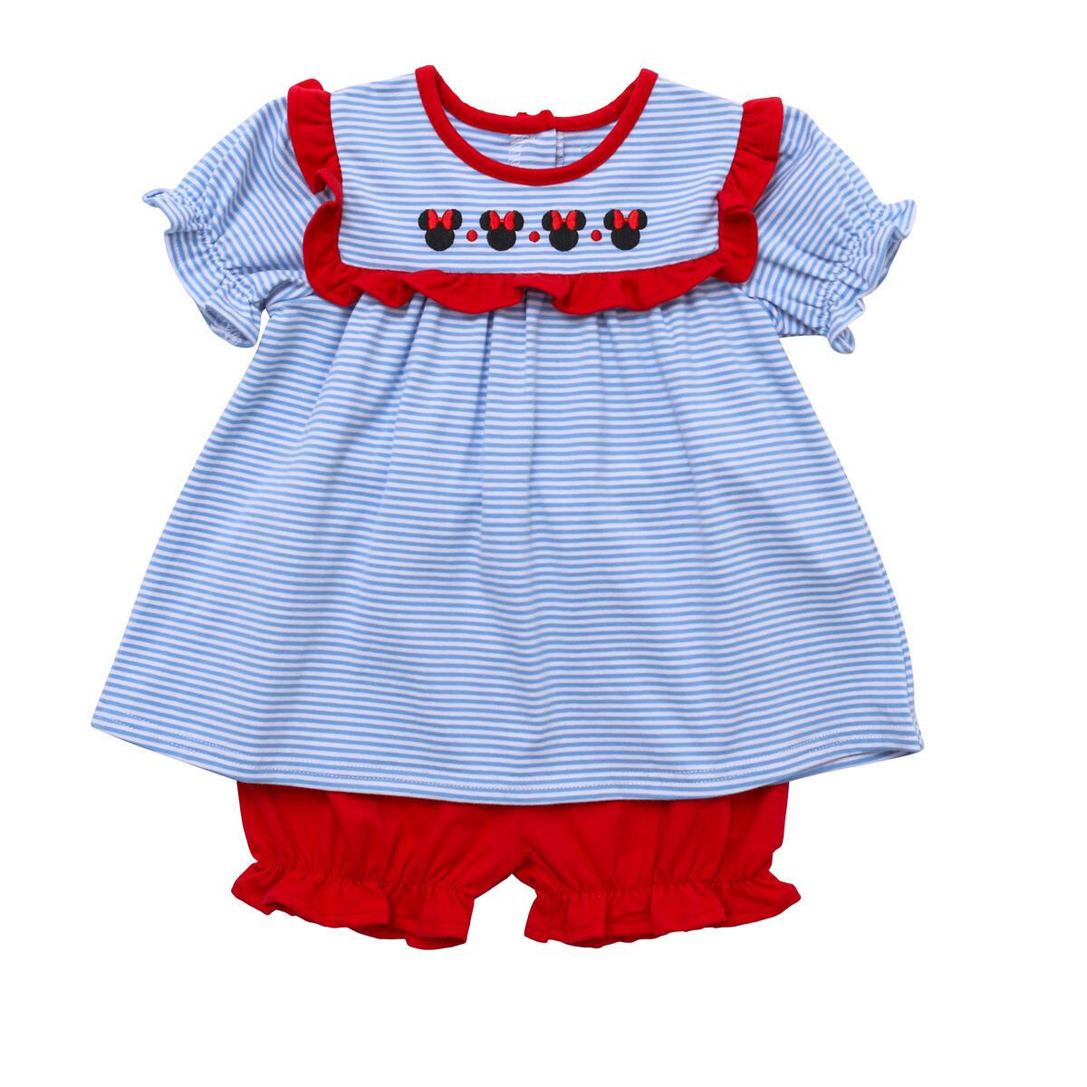 Itsy Bitsy Girls Mouse SS Bloomer Set