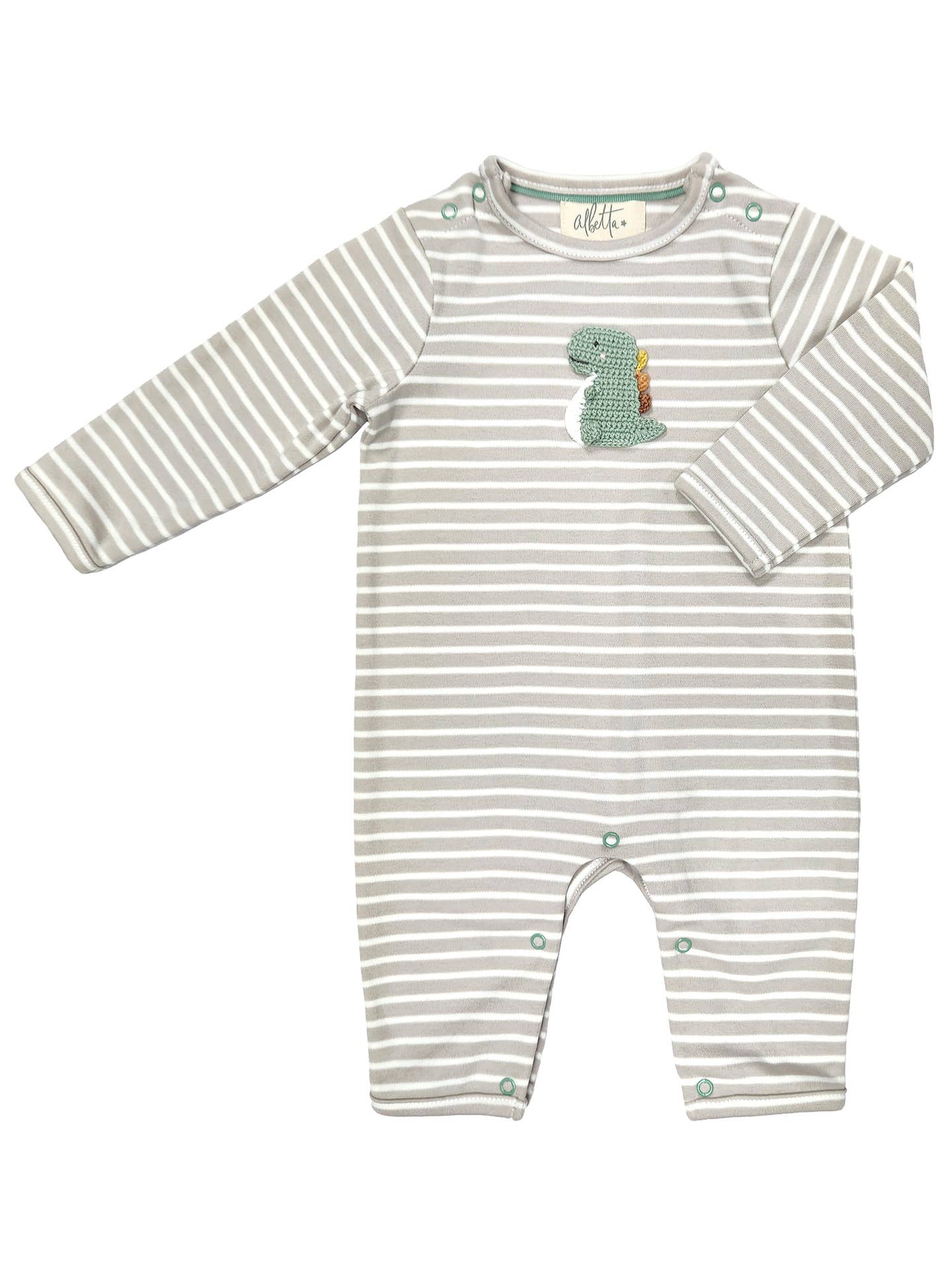 Albetta Crochet Baby Dino Romper