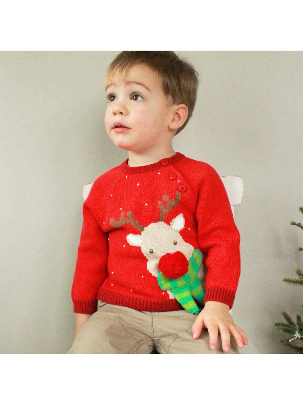 PA Rooney the Reindeer Knit Sweater