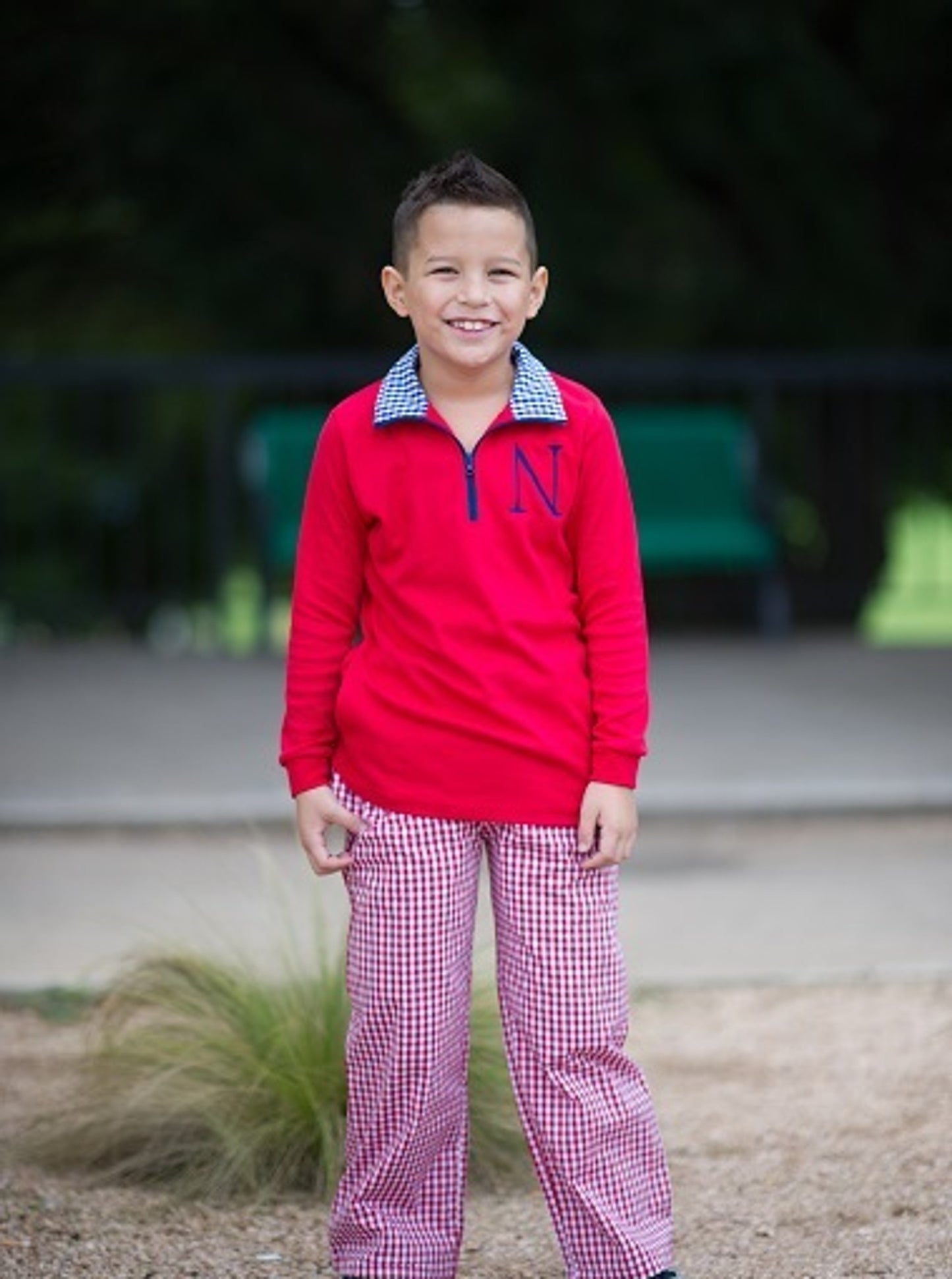 LTC Checked Pants Red
