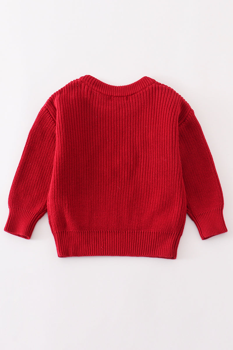 Abby & Evie Unisex hand-embroidery joy pullover sweater