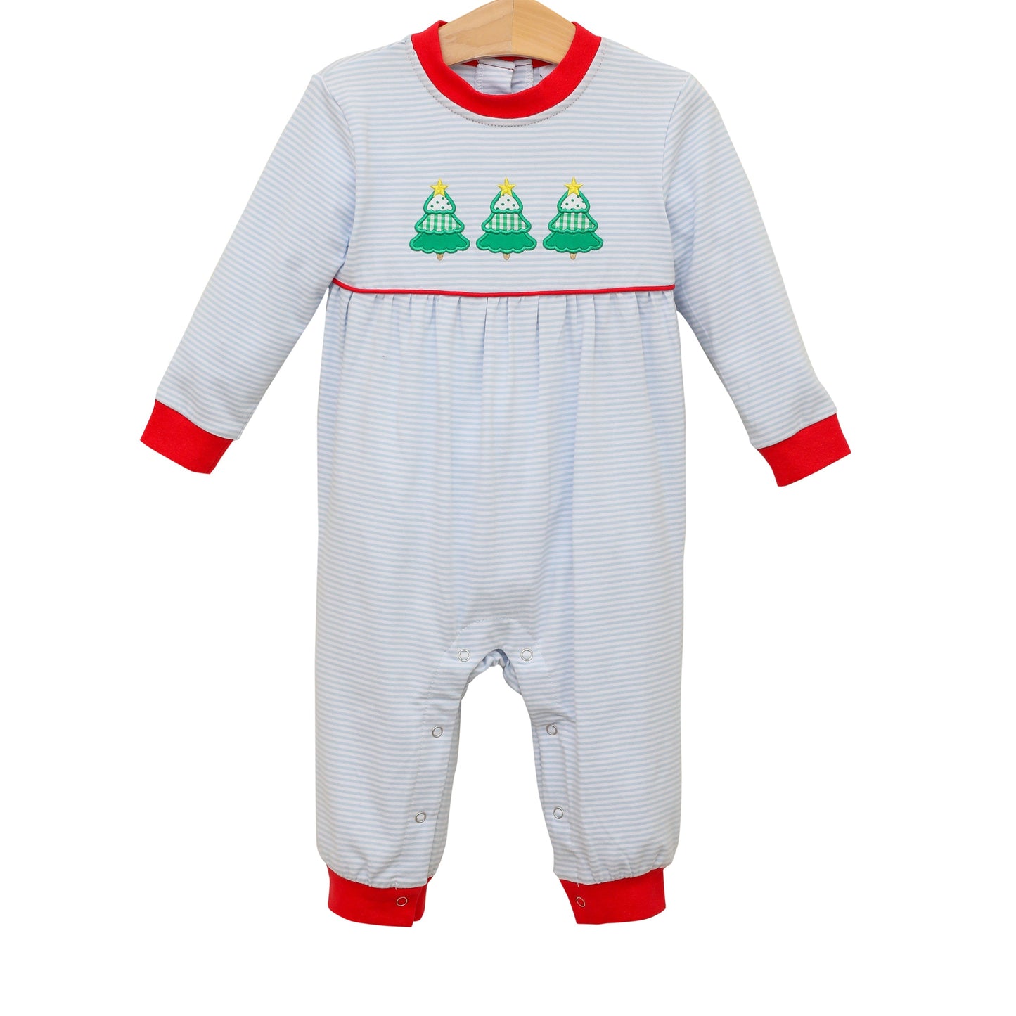 JB Boys Christmas Tree Trio Romper