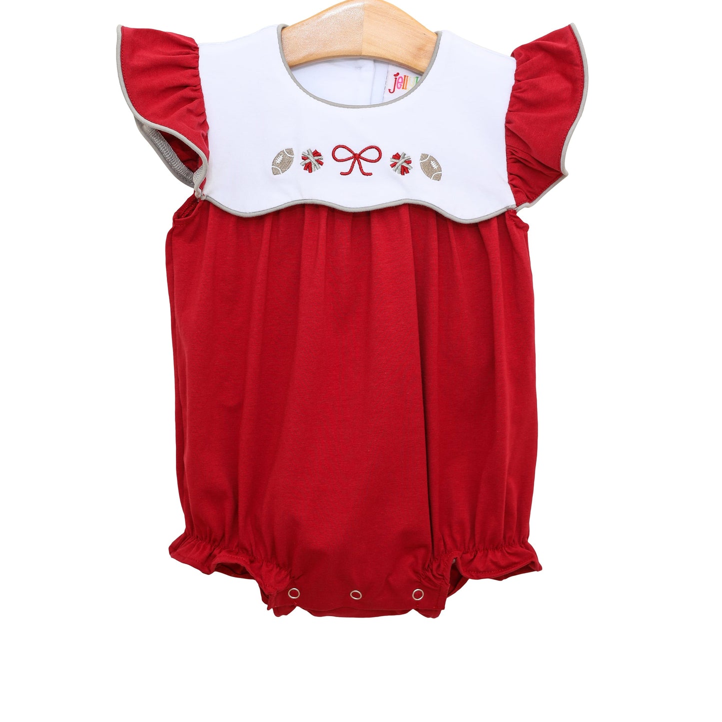 JB Girls Team Spirit Scallop Bubble- Crimson