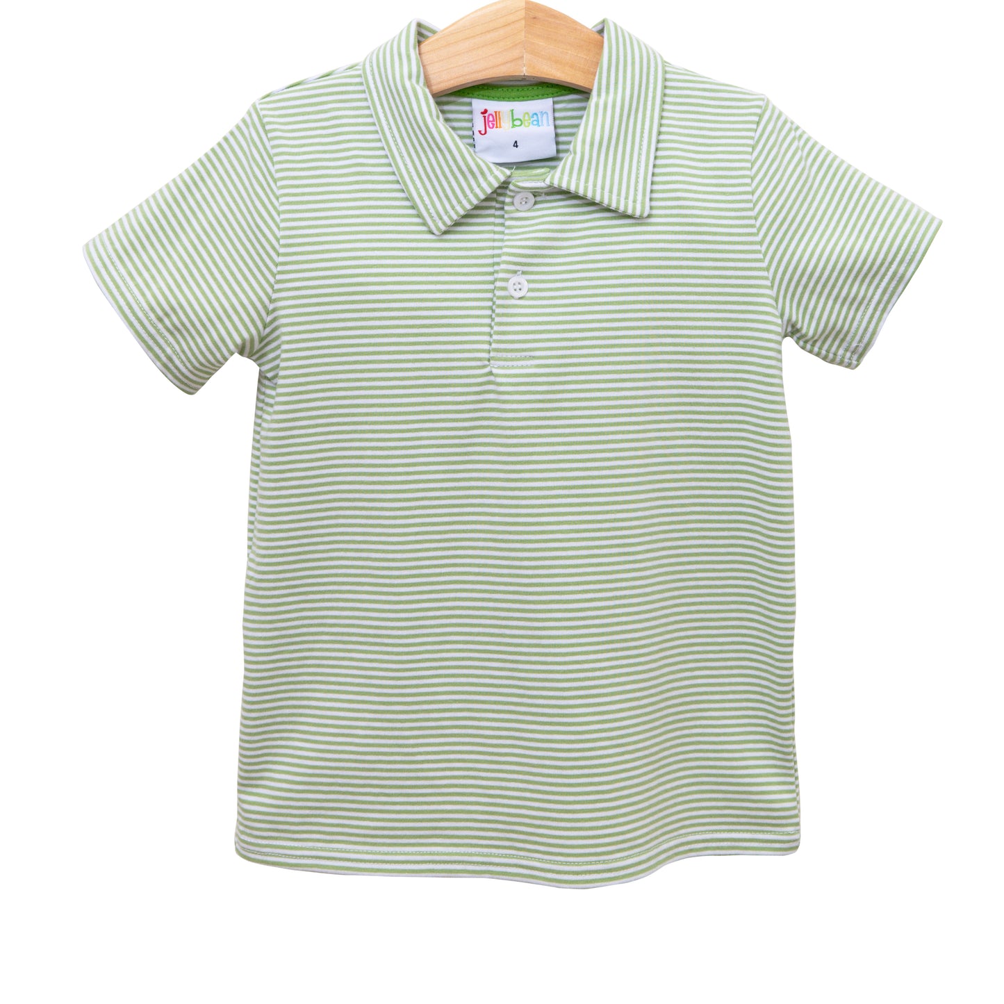 JB Moss Green Stripe Polo
