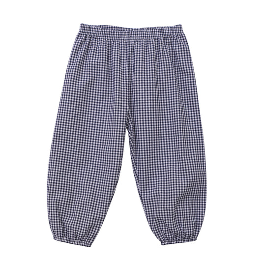 JB Boys Navy Gingham Pants
