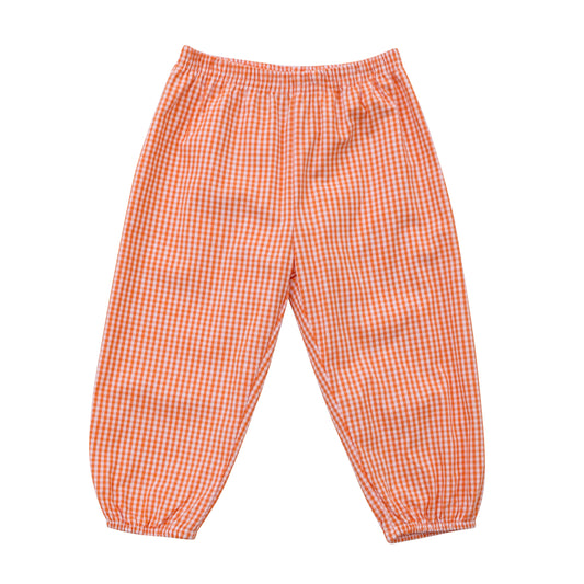JB Boys Orange Gingham Bloomer Pants