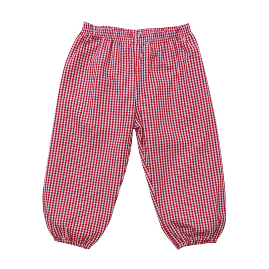 JB Boys Red Gingham Bloomer Pants