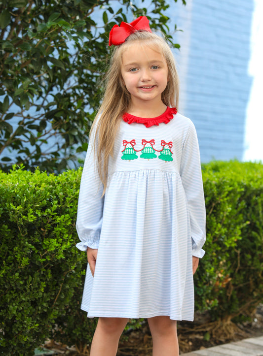JB Girls Christmas Tree Trio Dress