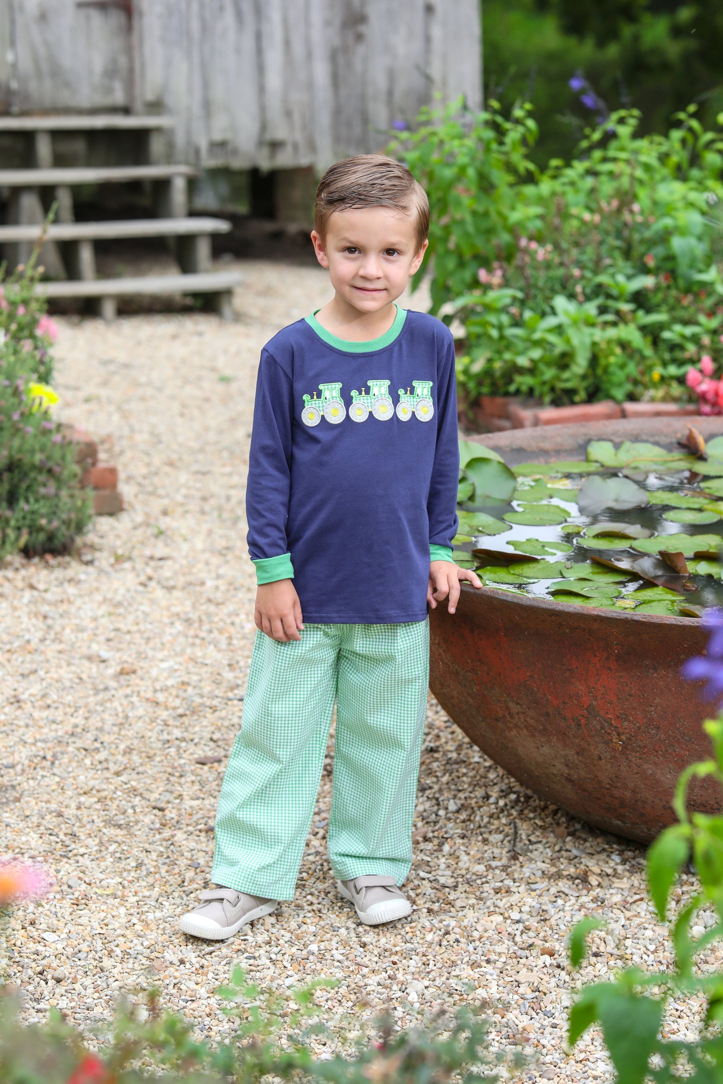 JB Boys Tractor Pants Set