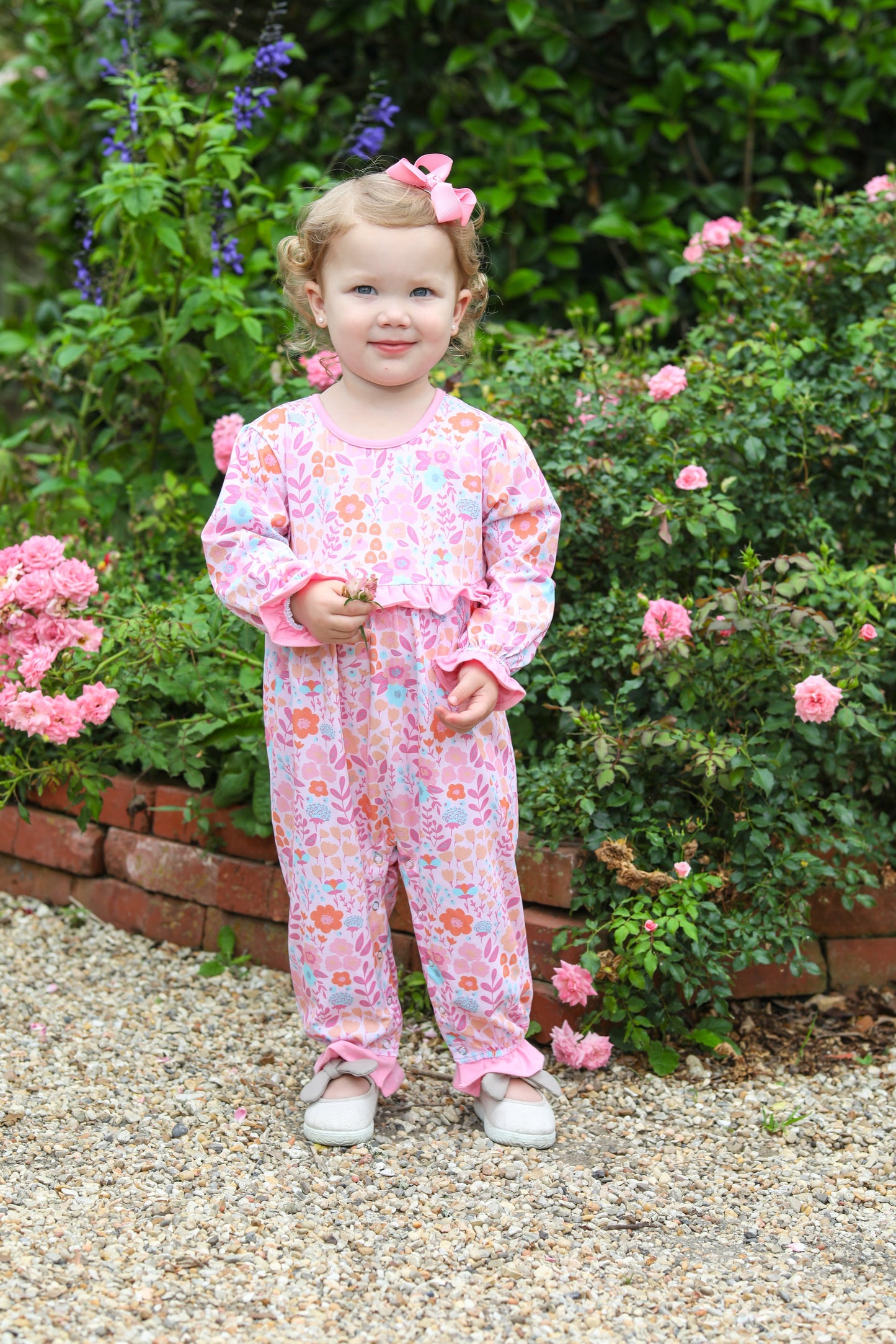 JB Girls Poppy Floral Romper