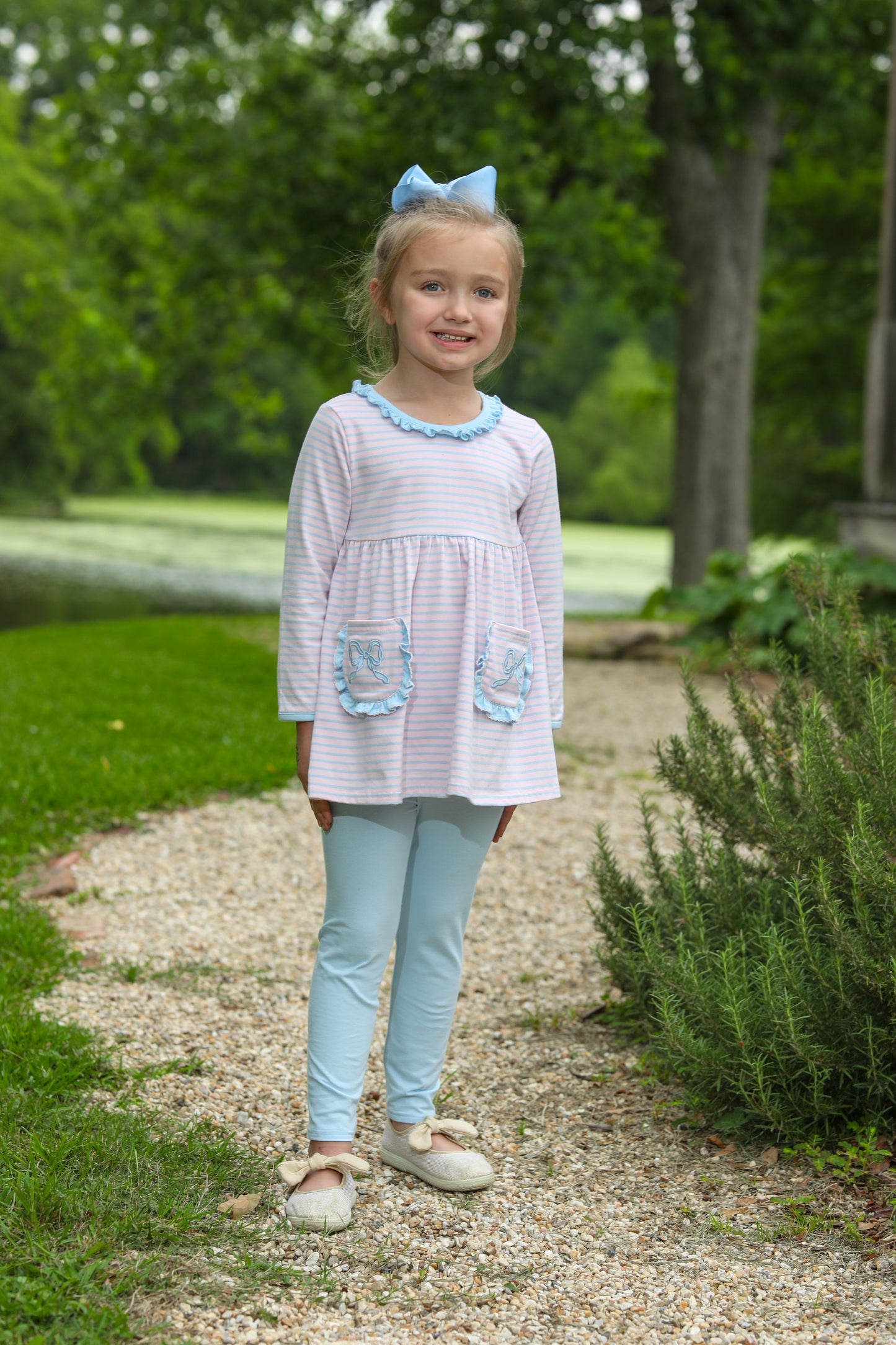 JB Girls Bow Pants Set