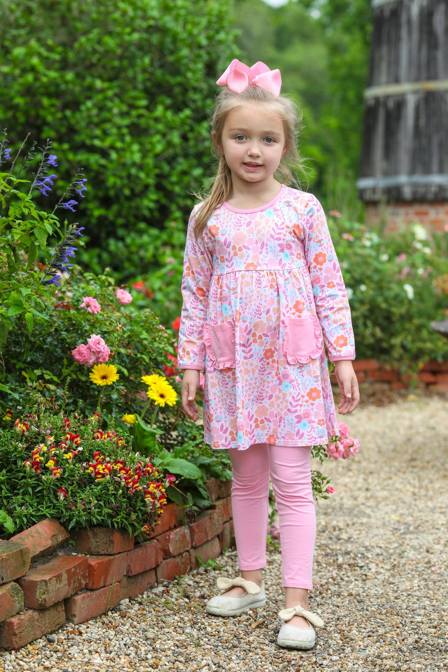 JB Girls Poppy Floral Pants Set