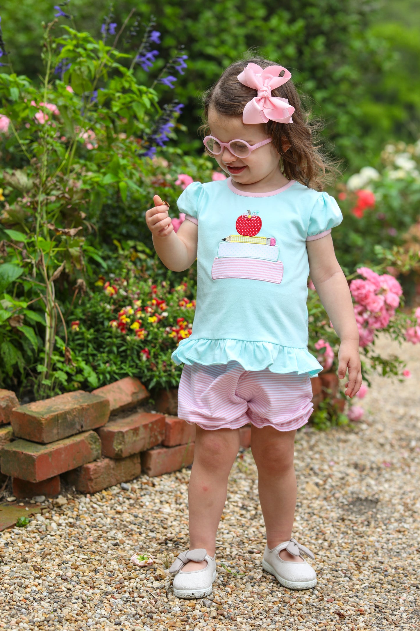 JB School Book Stack Girls Bloomer Set