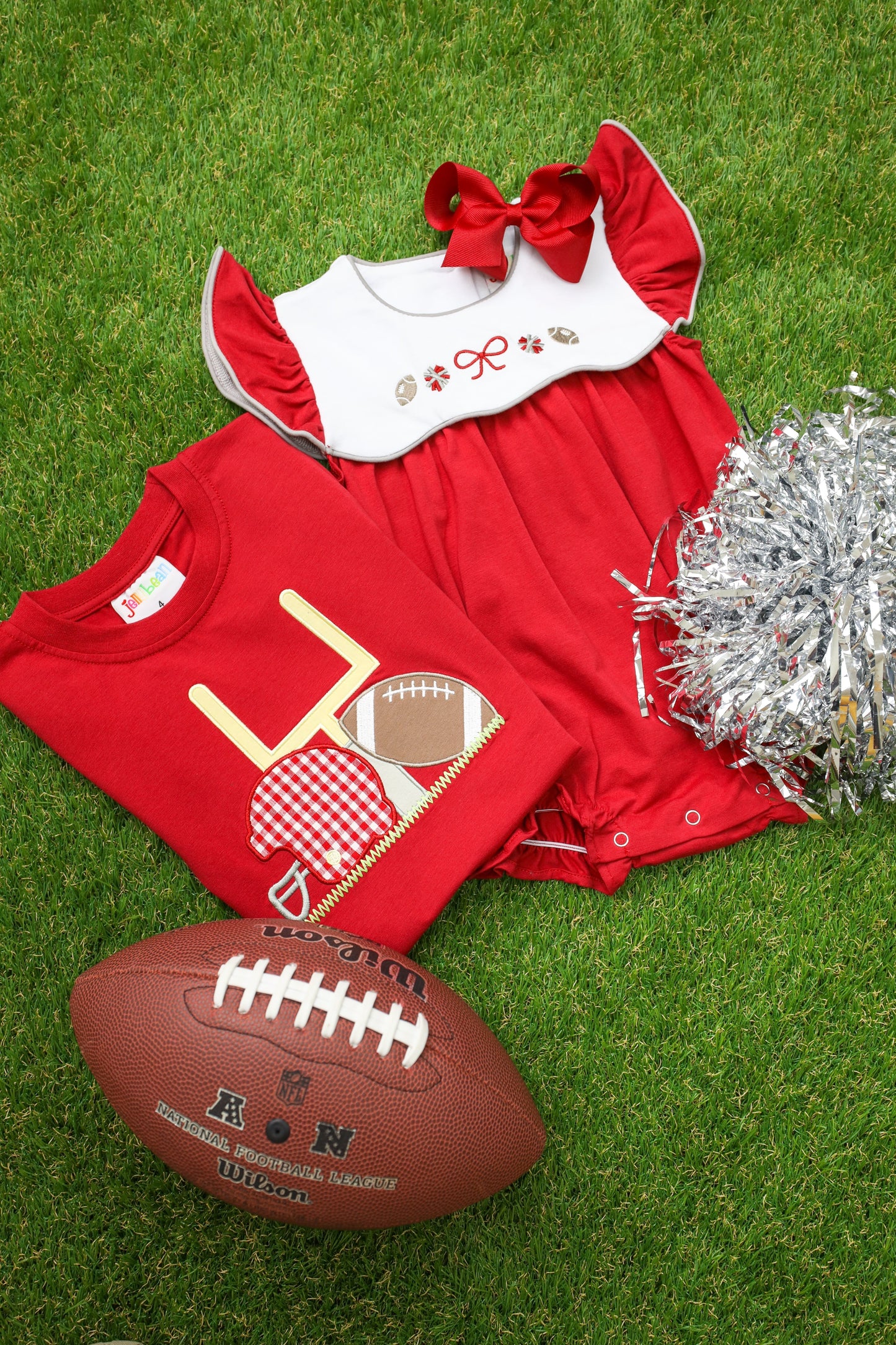 JB Girls Team Spirit Scallop Bubble- Crimson