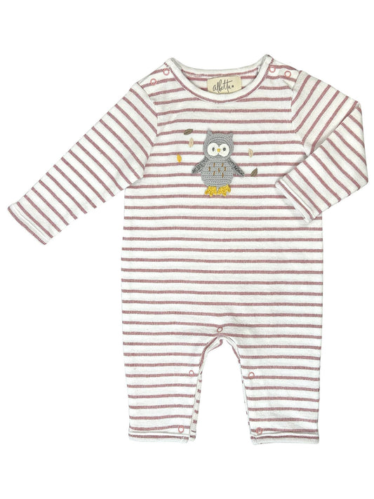 Albetta Crochet Owl Stripe Baby Romper