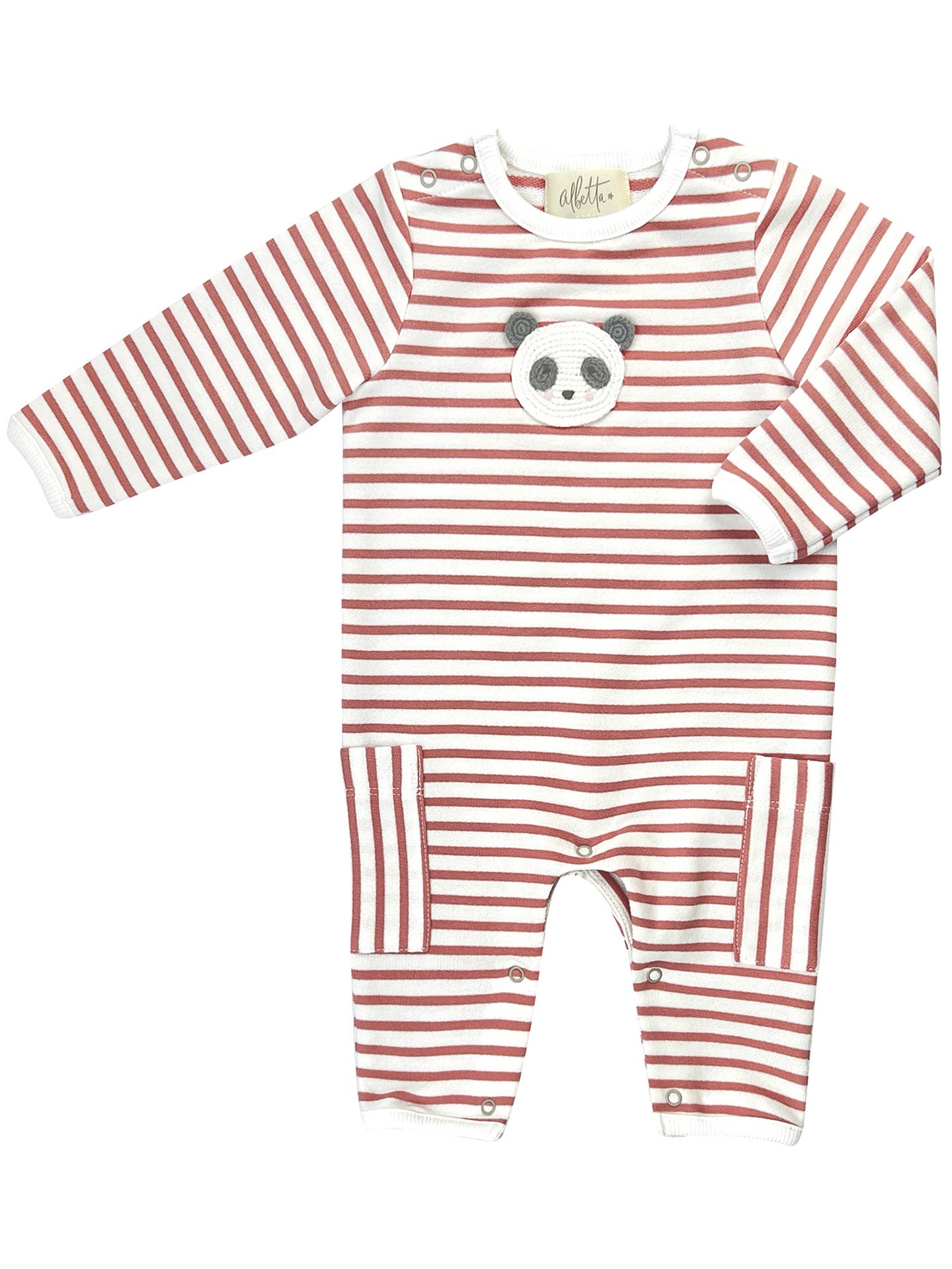 Albetta Crochet Panda Baby Romper
